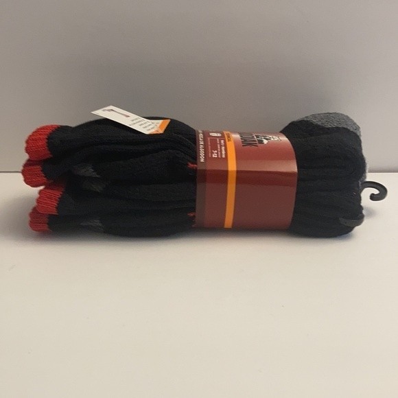 Kodiak Technical Men's Socks Black Red Heavy Cushion Arch Support - Picture 7 of 14